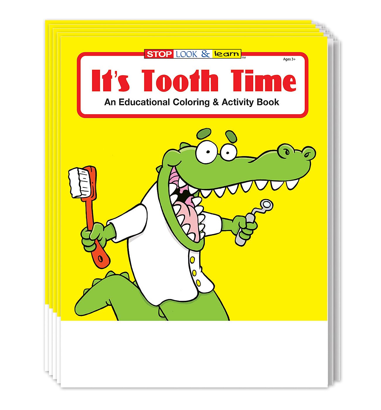 ZOCO – It's Tooth Time Coloring & Activity Books (25 Bulk Pack, Without Crayons) – Dental Hygiene Education Toys for Kids