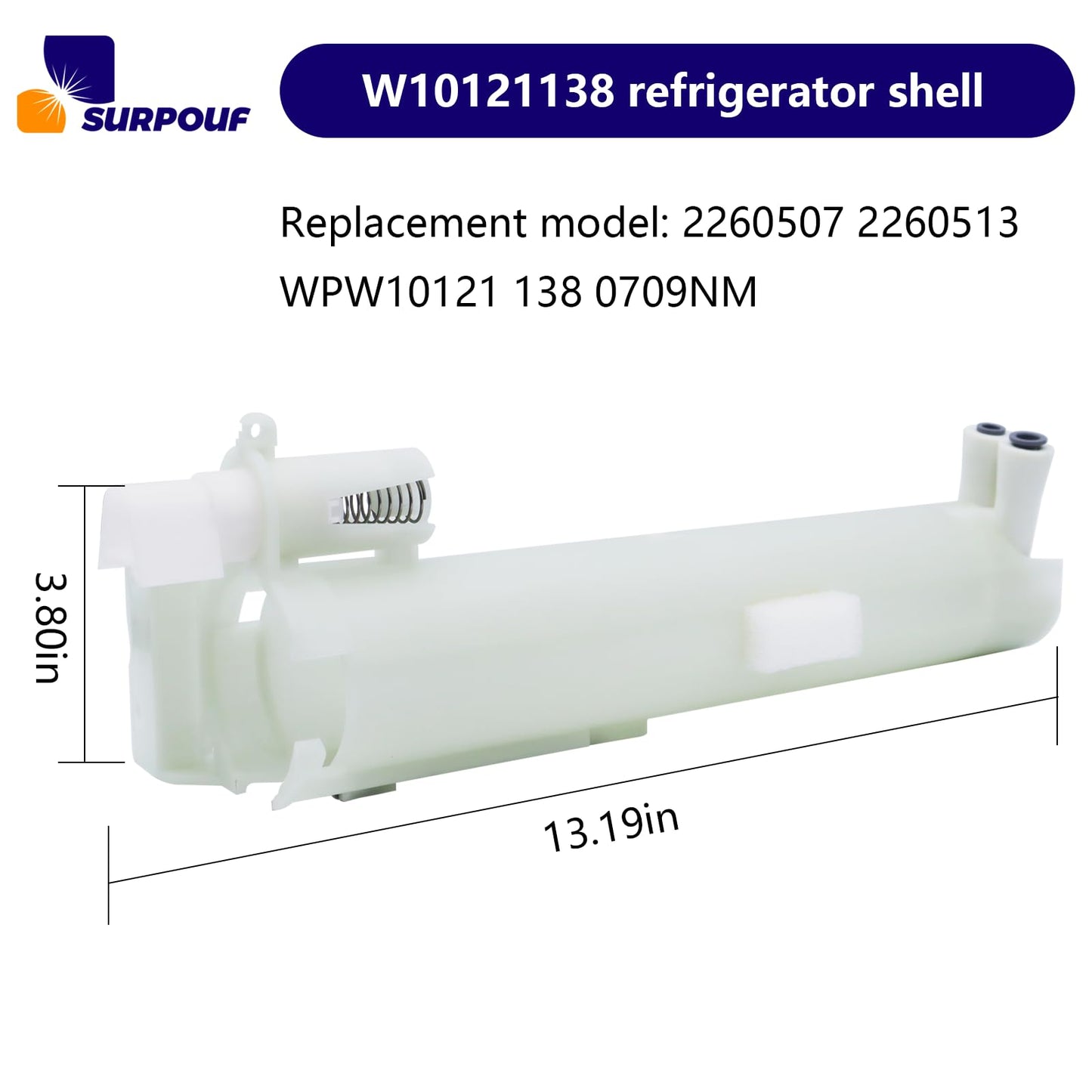 2260507 226051 W10121138 WPW10121138 Compatible with Whirlpool Refrigerator Filter Housing