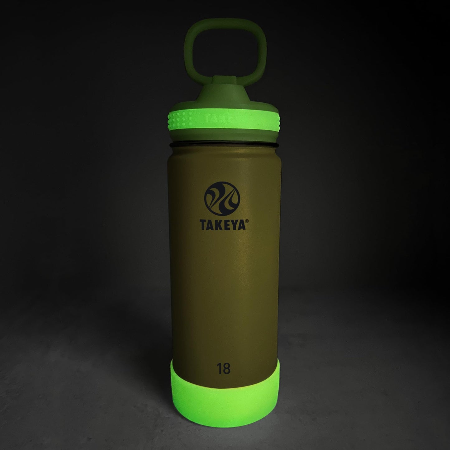 Takeya Actives Kids Water Bottle 18 oz Stainless Steel Double Wall Insulation BPA-Free Leakproof Straw Lid Easy Carry Handle Reusable Ideal for Boys and Girls, School, Sports - Lightning Green