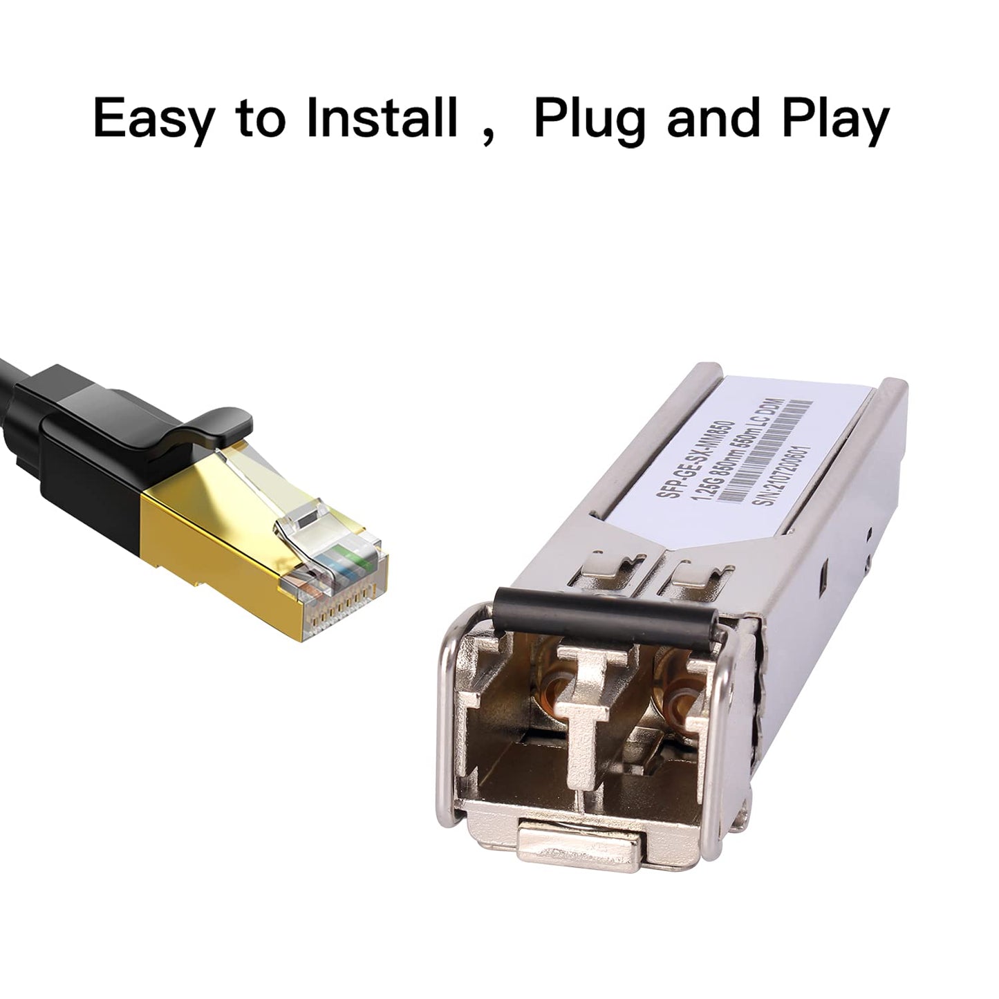 10Pack 1.25G 850nm Multimode SFP LC Transceiver Fiber Module 550 Meters 1000Base-SX LC MMF for Cisco GLC-SX-MMD/SX-MM/SFP-GE-S,Fortinet,Ubiquiti UniFi UF-MM-1G,Mikrotik S-85DLC05D Meraki MA-SFP-1GB-SX