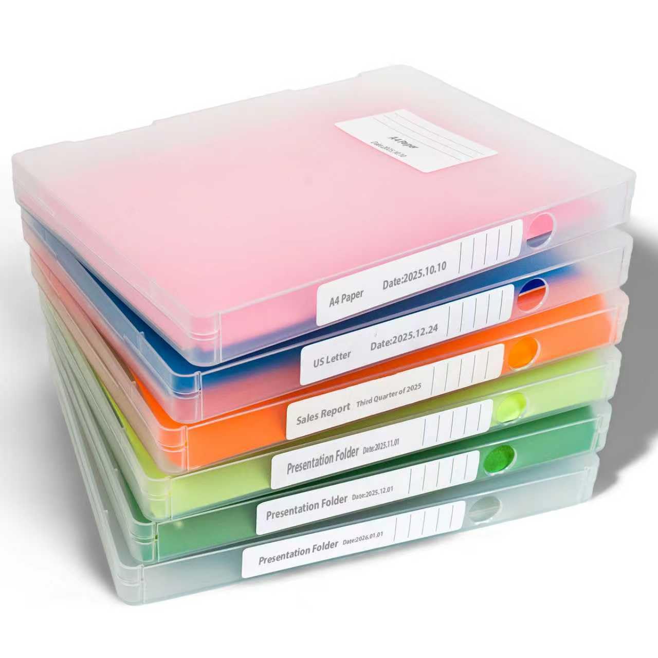Mickiewicz A4 Paper Storage Box 6 Pcs, 8.5 x 11 Project Case for US letter, Thick Scrapbook Storage Boxes Craft Storage Box Art Supplies Storage and Organization (12.59 x 9.45 x 1.18 inches)