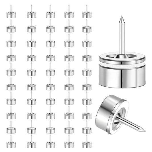 Magnetic Push Pins, 50 Sets Magnet Thumbtack for Board [1s Quick Pin][No Hole Hang Way], Poster and Photo Hangers Push Pin Magnets for Office Supplies Classroom Decoration Walls Bulletin Boards