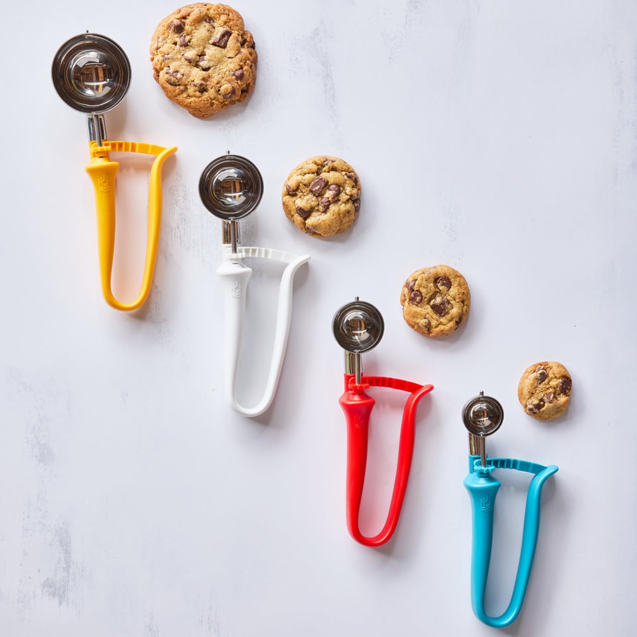 King Arthur Baking Company 4-Tablespoon Cookie Scoop Dough Portions for Jumbo Cookies, Scones, Muffins, and Cupcakes