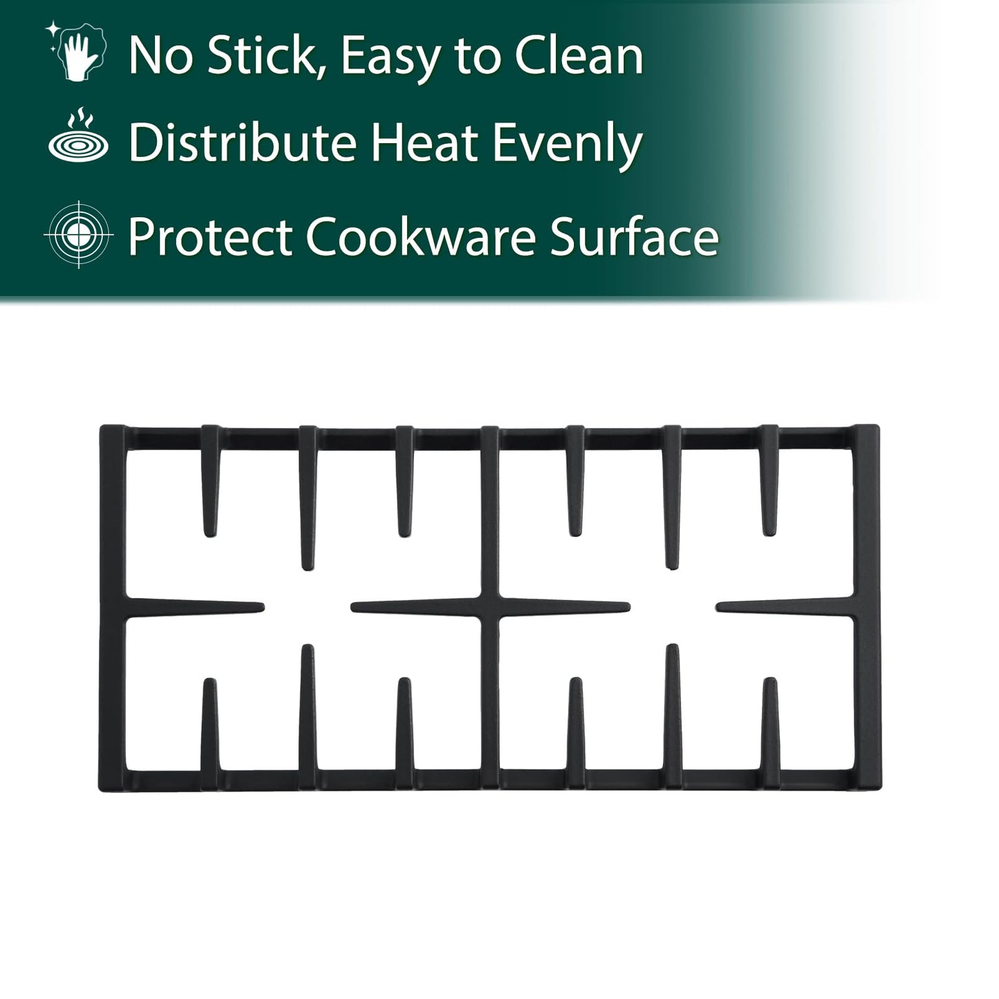 WB31X27150 Burner Grates Cooktop Replacement Parts for GE Grates JXGRATE1 GE Range Grates Center Grate Gas Stove Parts Stove Grates JGB735SPSS Cast Iron Grates JGBS66REKSS Cooktop Grates 1 Pcs