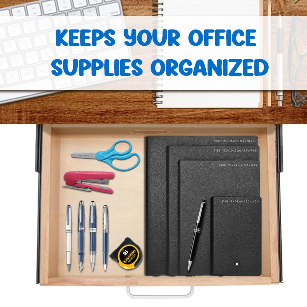 Under Desk Drawer Storage Organizer - Wooden Mounted Sliding Pull-out Drawer, Hidden Desktop Organizer for Office