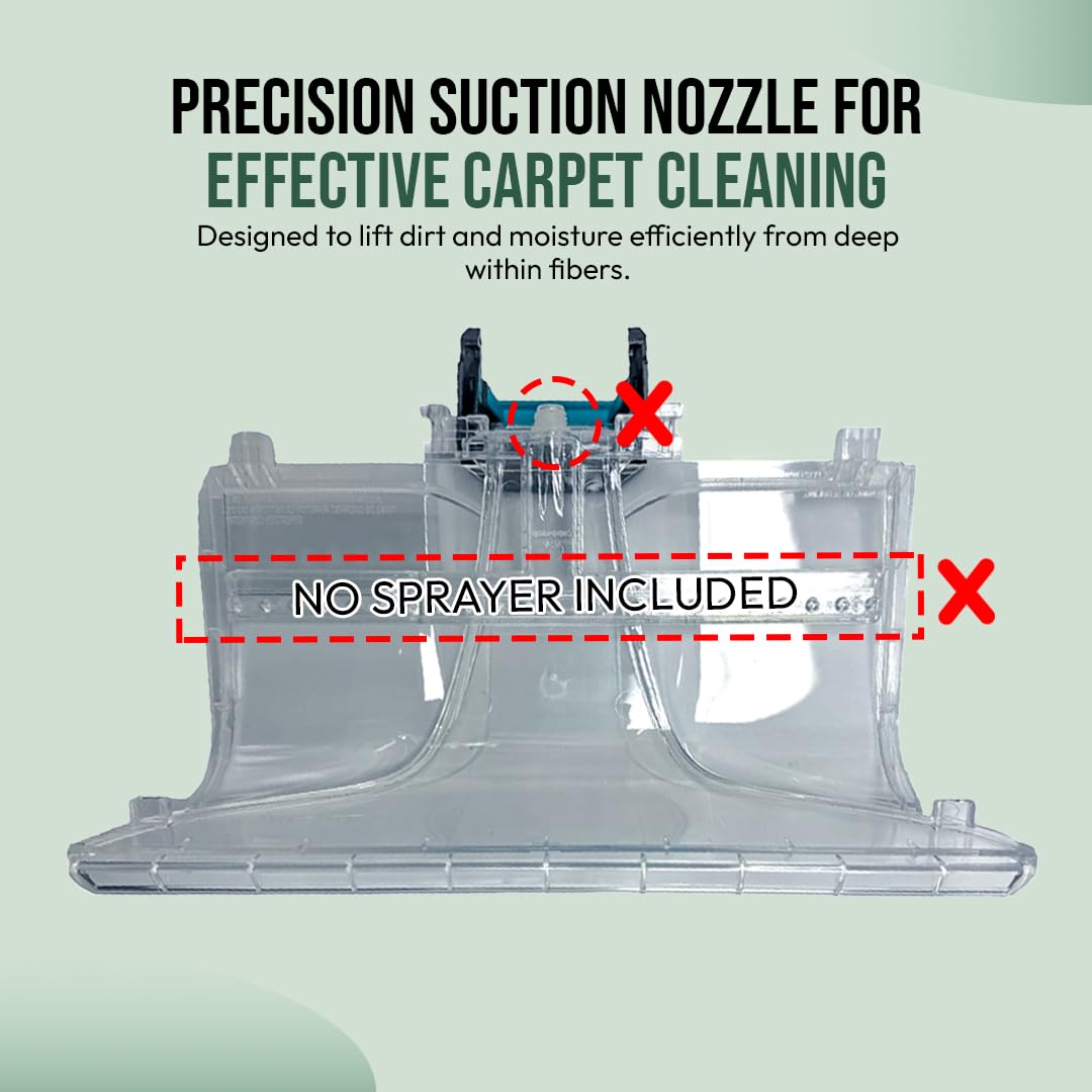 Upgraded Replacement Front Floor Nozzle Assembly for Hoover - Works with 2nd Generation SmartWash Models, SmartWash PET - Automatic Carpet Cleaner - OEM # 440014442 (Without Sprayer)