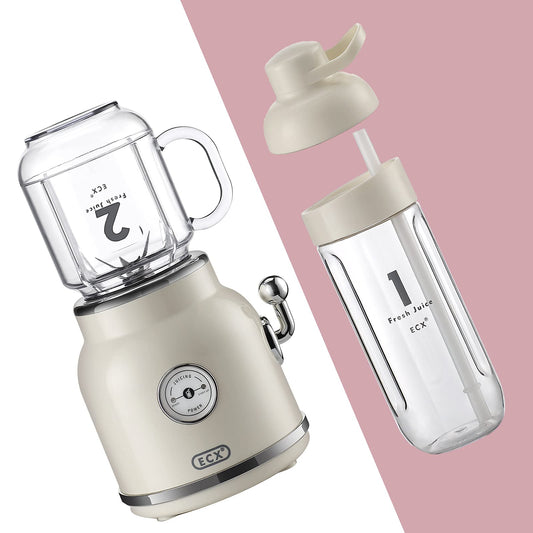 Smoothie Blender, Homeleader Portable Personal Blender with 6 Sharp Blades for Shakes and Smoothies, 21oz Travel Cup and Lids, Pink
