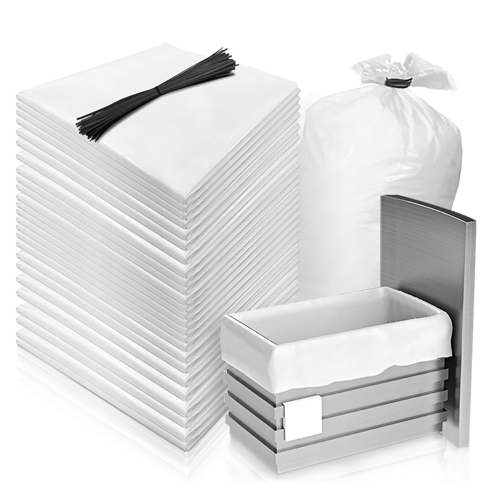 60-pack W10165294RB Trash Compactor Bags - leak-proof trash compactor bags for kitchen 60-ct 15 inches - Fits 15-inch Rectangular Drawer Compactors
