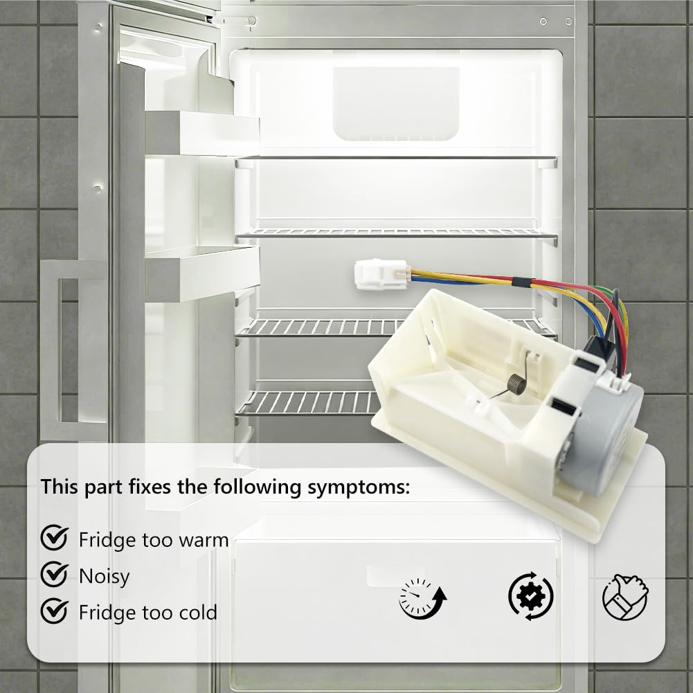 GYOFFULL WPW10196393 Refrigerator Air Damper Control Assembly Compatible with Whirlpool Refrigerator Replaces W10196393 102692