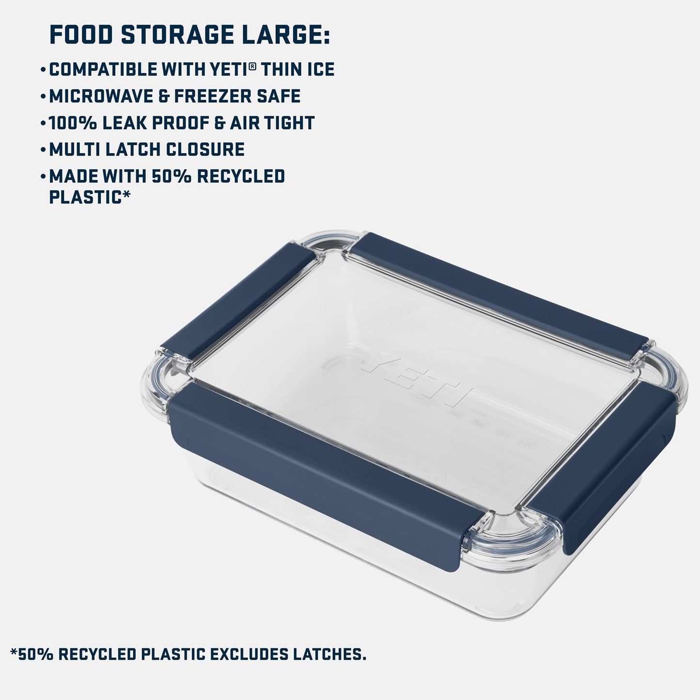 YETI Food Storage Container, BPA Free, Locking & Airtight Lid, Microwave, Freezer, and Dishwasher Safe, Leak-Proof, Cooler and Thin Ice Compatible, Large