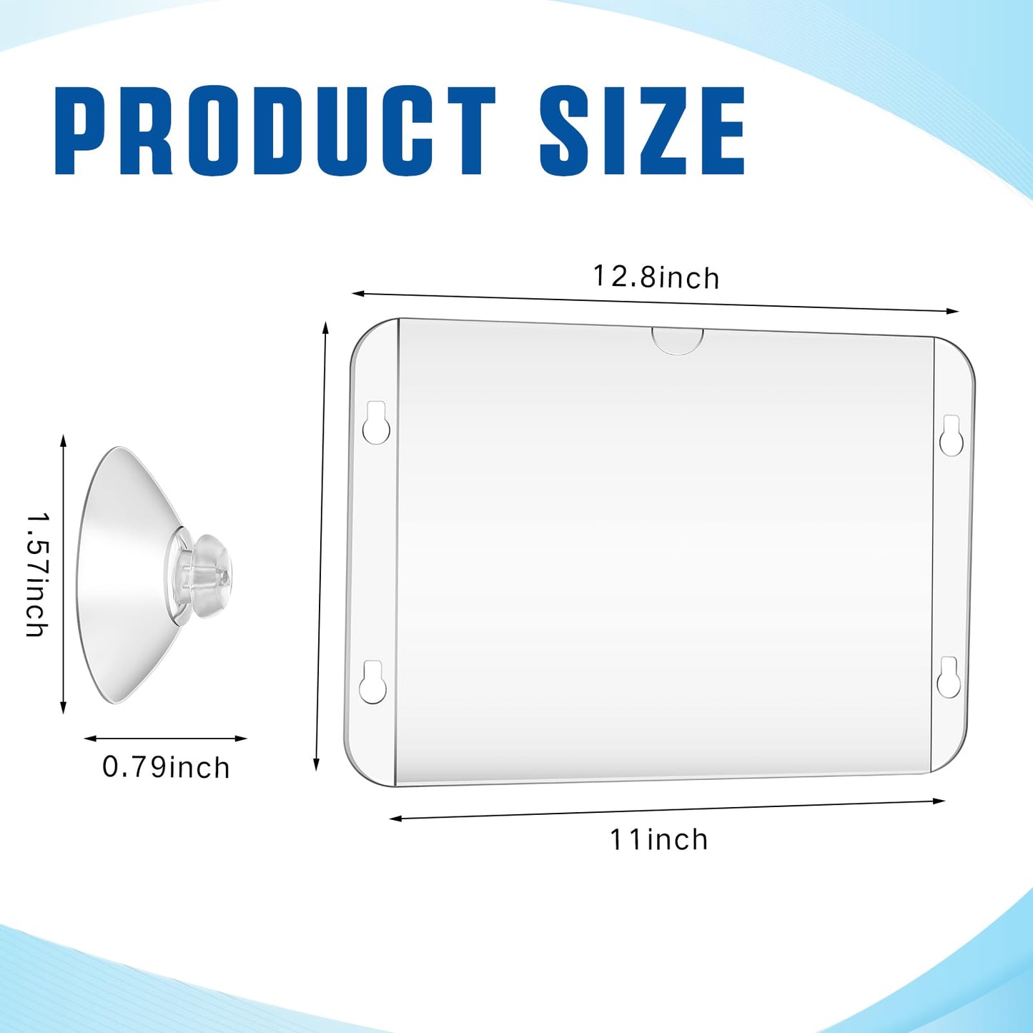 Handepo 8 Pack Acrylic Window Sign Holder 8.5 x 11 Inch with 4 Suction Cups Clear Frames Glass Door Mount Wall Signage for Office Restaurant Store Menu Display Home Notices (Vibrant Style)