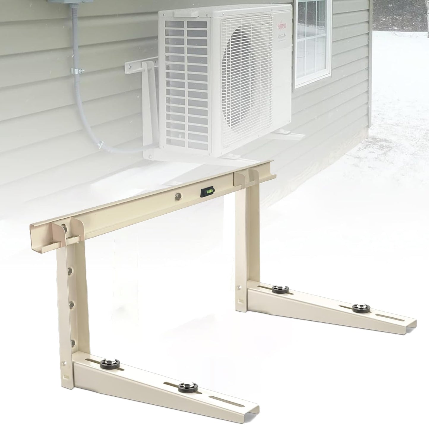 CAT SO RICH Outdoor Wall Mounting Bracket,Support up to 265Lbs,9000-18000 Btu Condenser, for Hanging Ductless Mini Split Air Conditioner Heat Pump Systems,Split HVAC Installation Kit