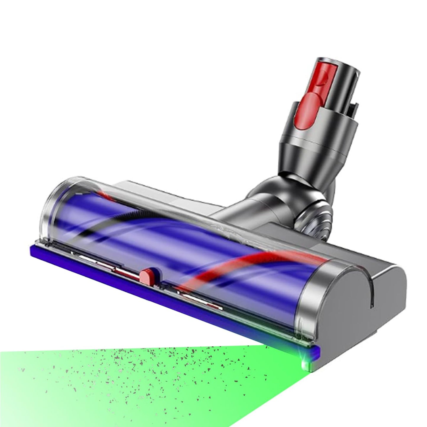 Head Replacement for Dy-son V7/V8/V11/V10/V15 with LED Headlights & 270°Torque & Anti-tangle & Direct Drive Motor Roller Brush Quick-Release Replacement Parts for Hardwood Floor and Carpet
