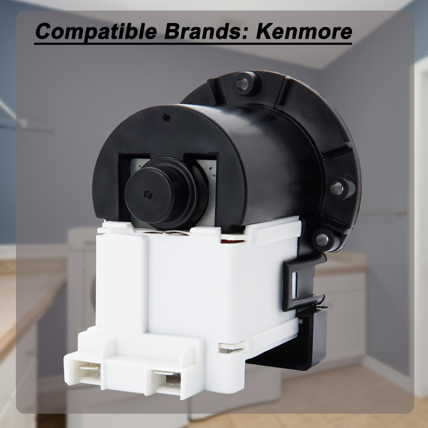 Washer Drain Pump Fit for Kenmore 796.41682610 796.41272211 796.41282311 796.40272900 796.41393610 796.41382411 796.41393511 796.41393510 796.41722000 796.40272800, etc