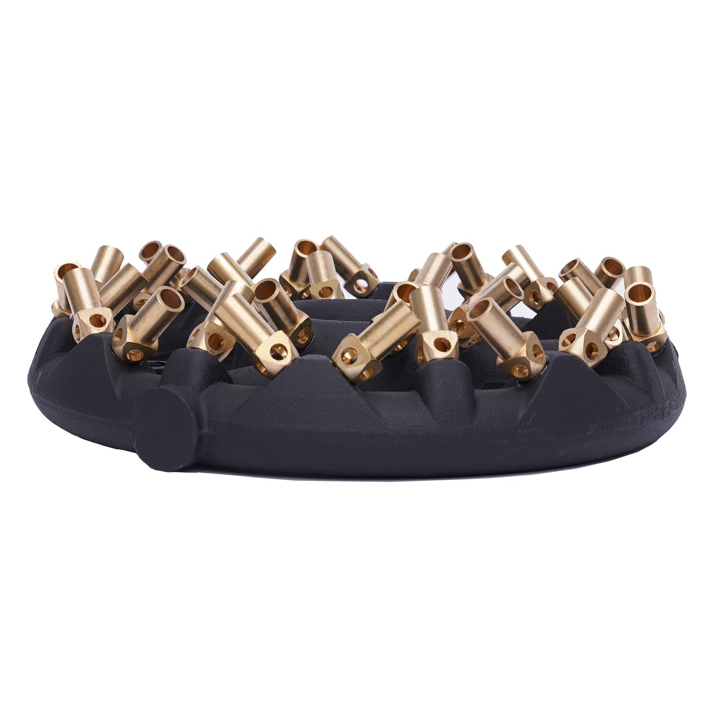 TFCFL 32 Tips Natural Gas Jet Burner, 176,000 BTU G3/4 Round Shape Nozzle Jet Cast Iron Body with Brass Tips for Chinese Wok Range Grilling Stir Fry