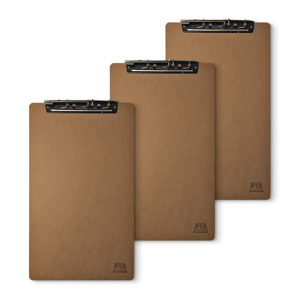 Paper Merlin Ledger Clipboards 19'' x 11'' - MDF 11x17 Clipboard with Large Clip Extra Writing Space for Your Paper (3 Pack)