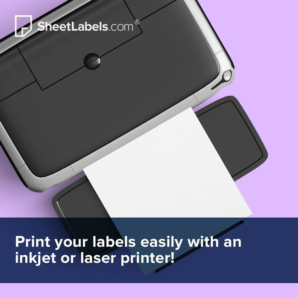 Water Bottle Labels - Not Waterproof - from SheetLabels.com, 2" x 8", Laser or Inkjet Printable, Easy to Peel, 500 Labels - 100 Sheets
