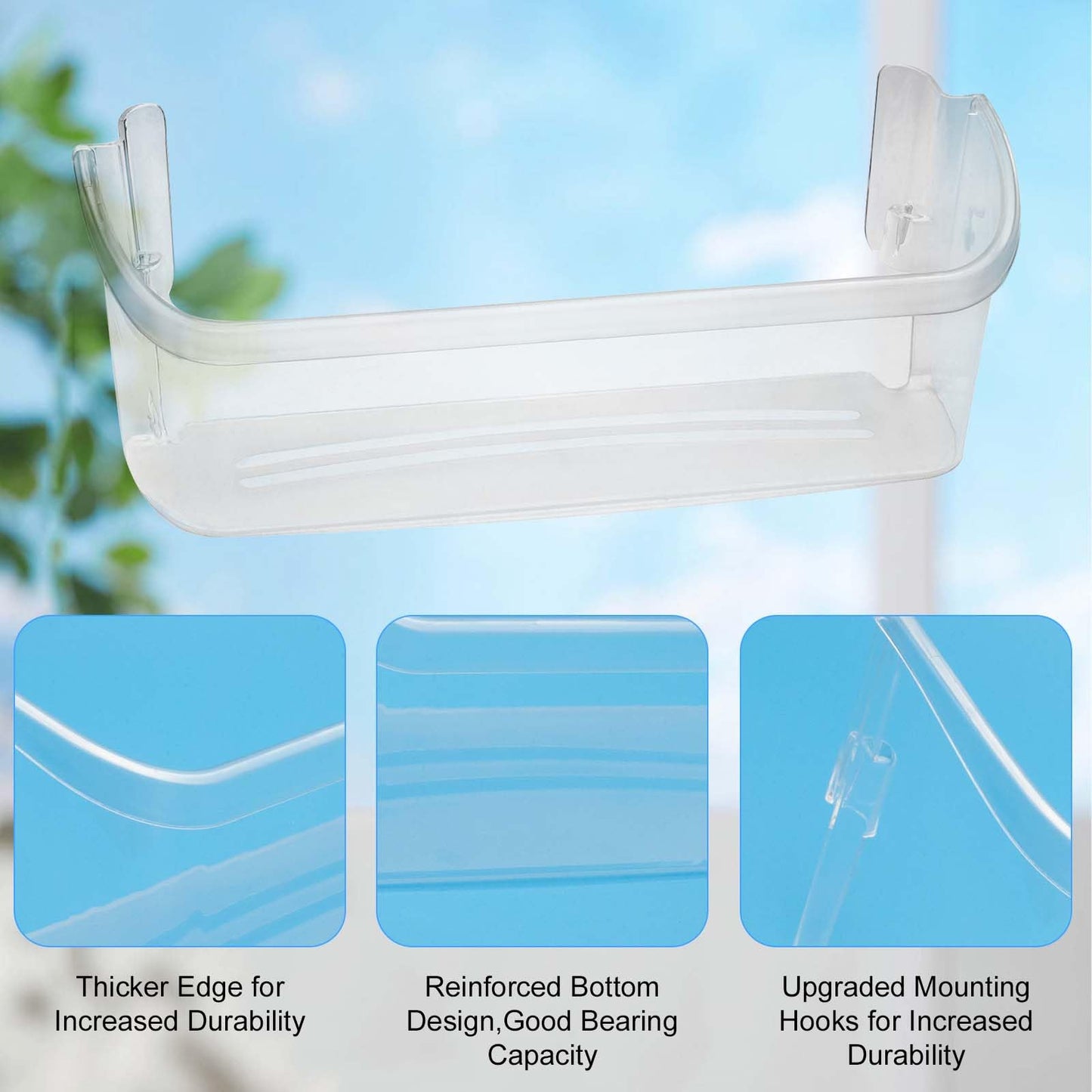242126602 Replacement Refrigerator Door Shelf Bin Compatible with Frigidaire, Gibson, Kelvinator Refrigerator - Replaces 547407 AP6278233 PS12364199 EAP12364199 FFSS2625TS0 LFSS2612TF0 (2Pack)…