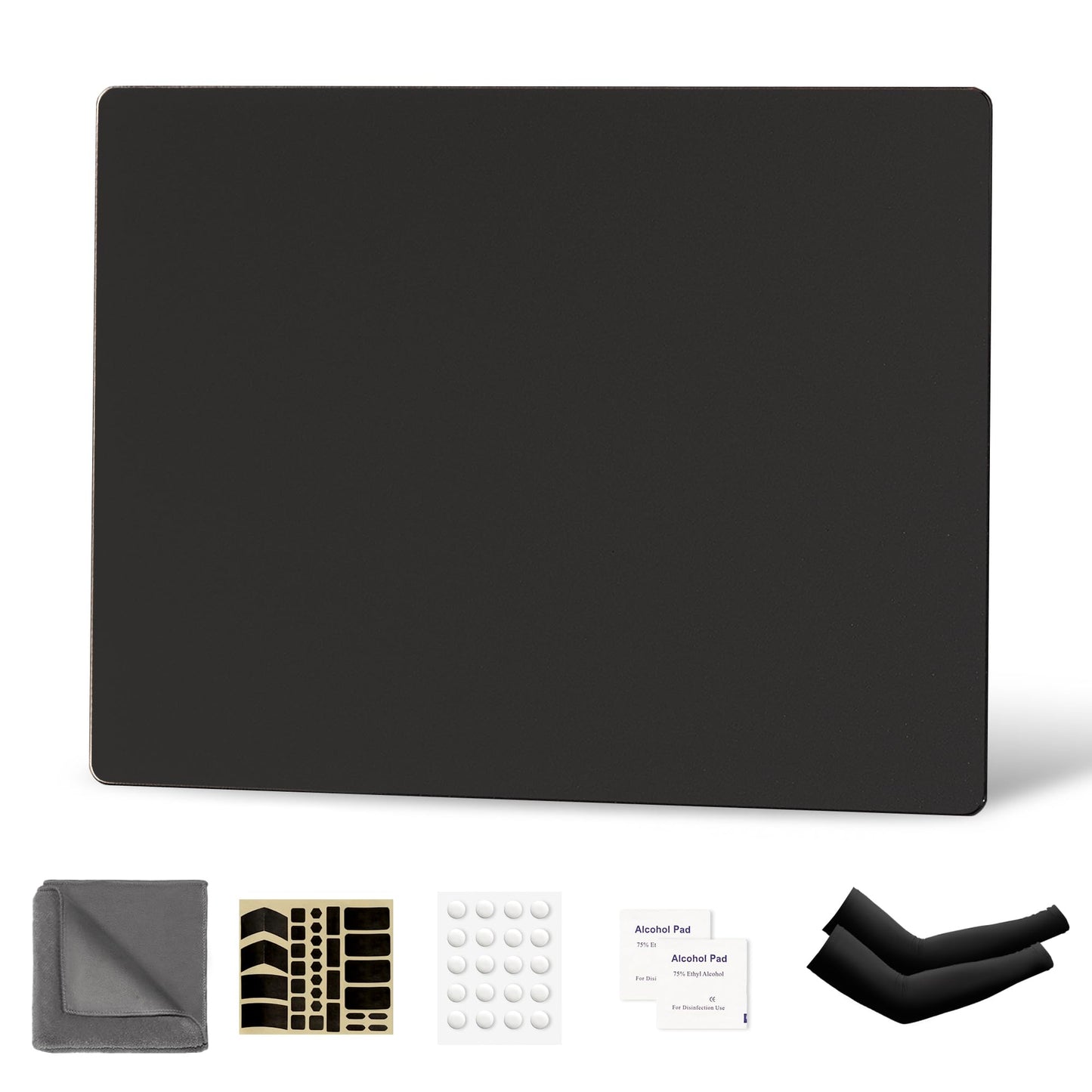 Glazir Glass Gaming Mouse Pad, Hard Mousepad for Gaming, 13.7” x 9.8” Ultra-Smooth Micro-Etched Surface Mousepad, Improved Precision & Speed, Anti-Slip Base, Black