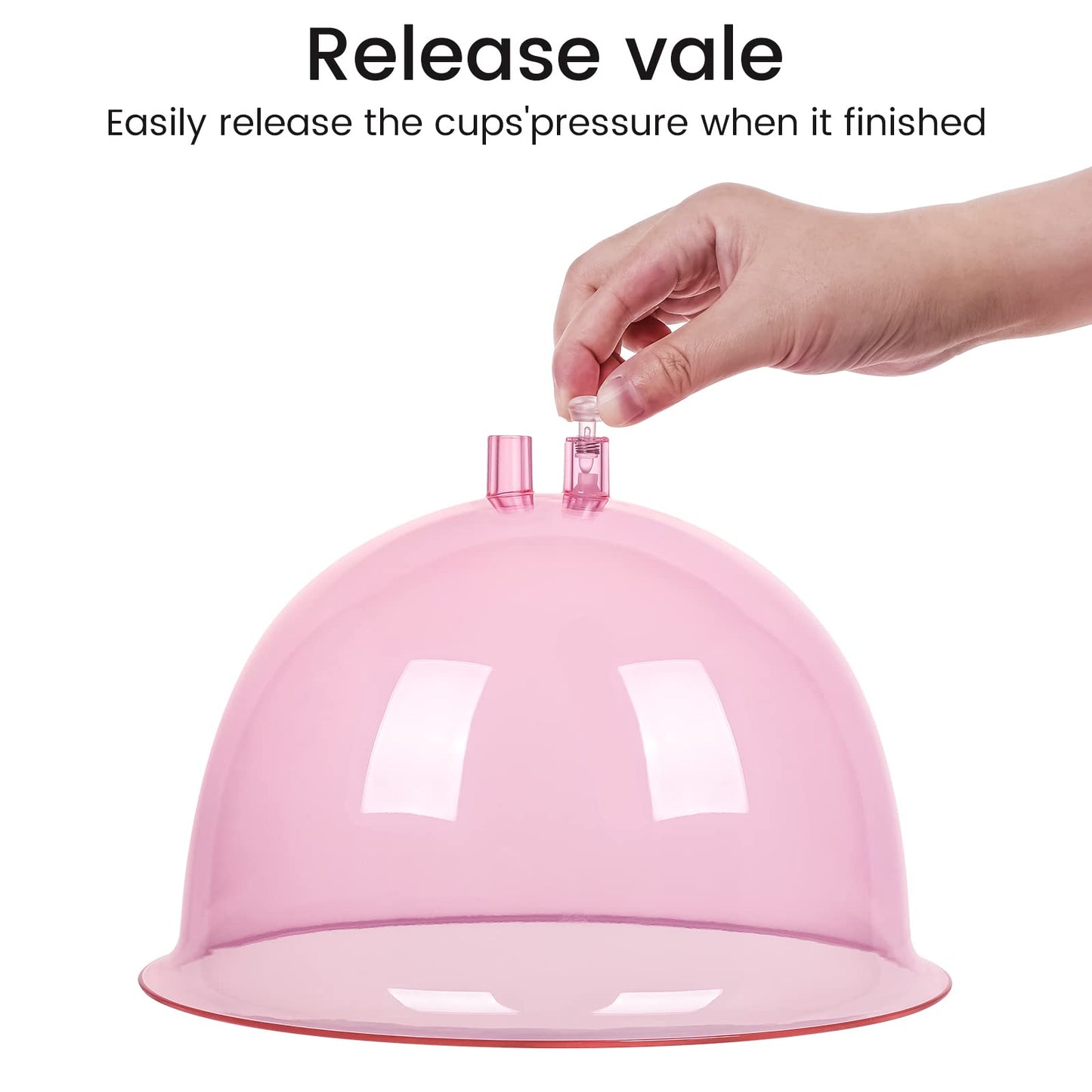 Titoe Buttocks Vacuum Cups 180mL Vacuum Therapy Cupping Machine Accessories Butt Suction Cups with Y-Hose,A Pair