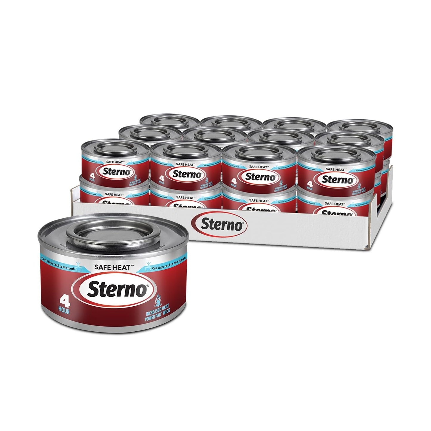 Sterno Fuel Cans - 4-Hour Burn, (24-Pack) Chafing Dish Fuel Can Burners for Food Warmer, Chafer Fuel Canned Heat, Safe Heat