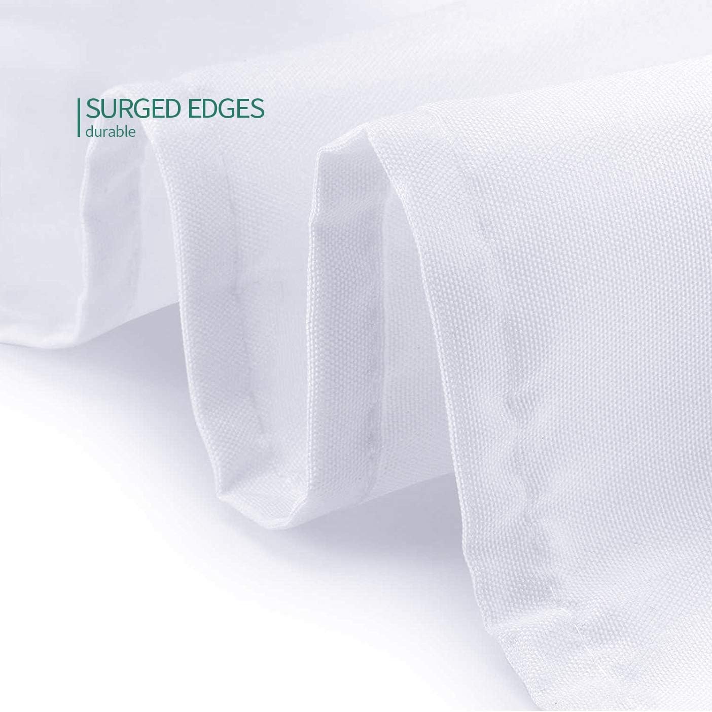 Surmente 120 inch Round Tablecloths -5 Pack White Round Table Cloths, Polyester Fabric Table Covers for Weddings, Banquets, or Restaurants
