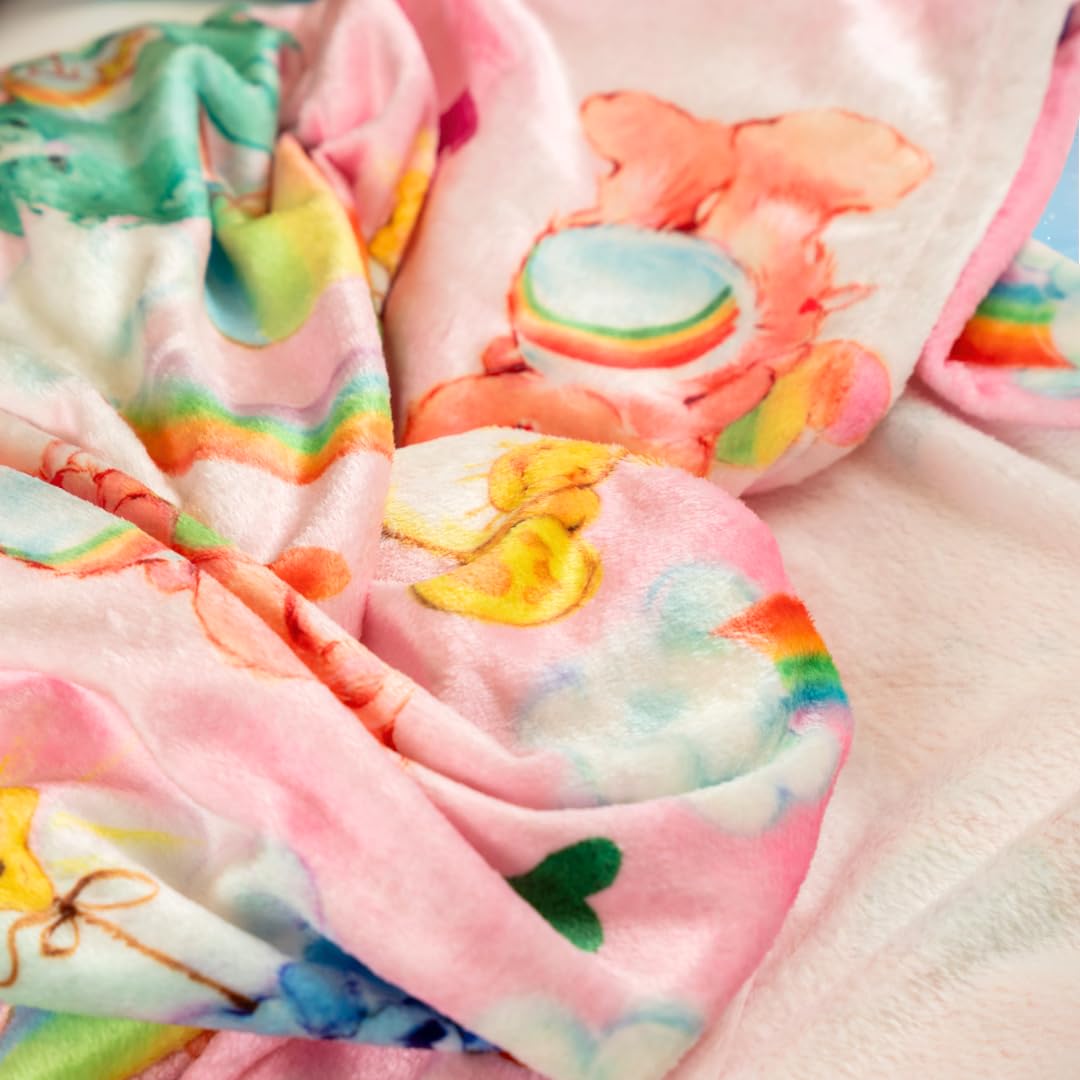 Care Bears Nostalgic Classic Bedding Super Soft Plush Cozy Throw, 46 in x 60 in, (Officially Licensed Product) by Franco Collectibles