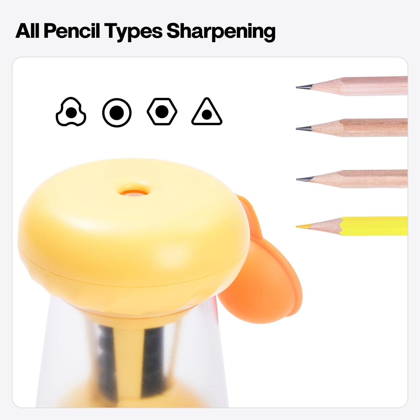Kasimir Fully Automatic Pencil Sharpener - Electric Pencil Sharpeners for Classroom Home School Supplies Heavy Duty Auto Stop - Blue