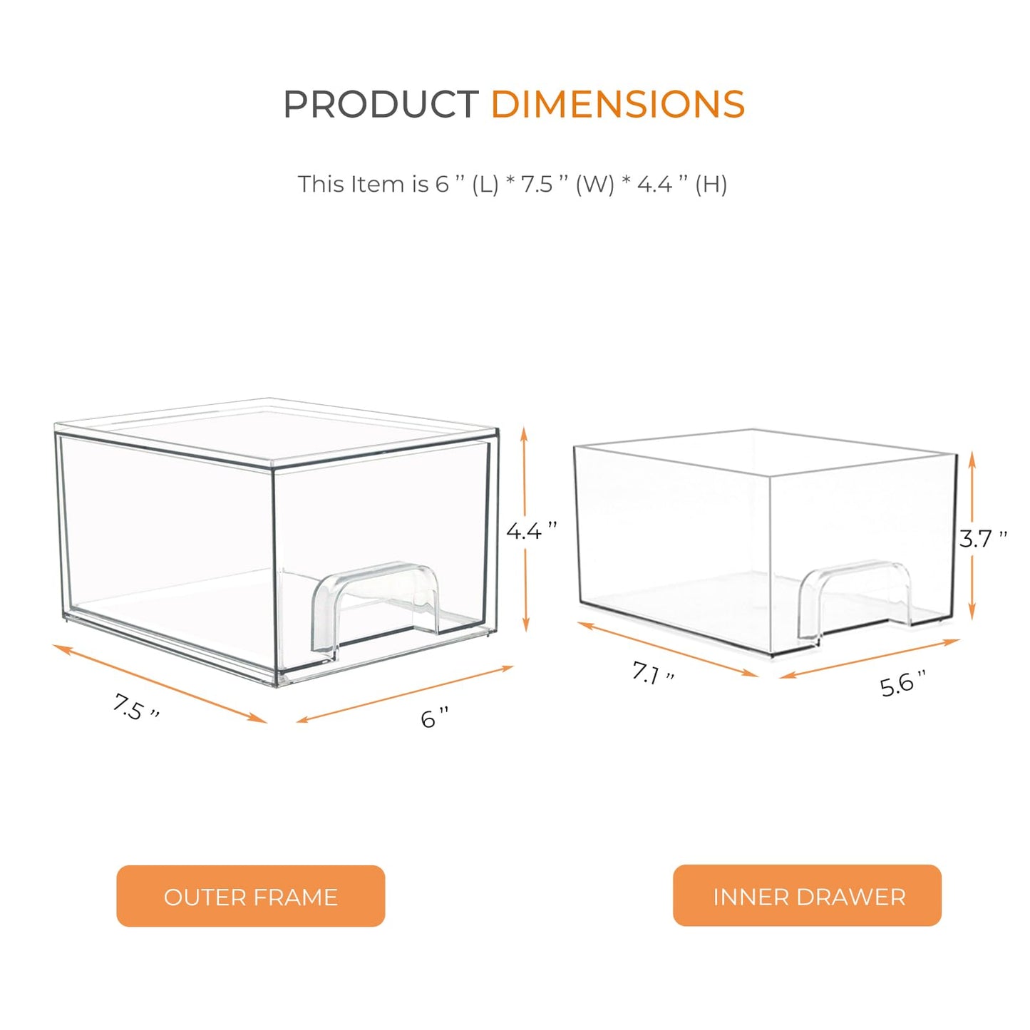 2 Pack Laundry Room Organization Storage Drawers with Labels, Clear Stackable Dryer Sheet Holder and Pod Containers, Detergent Dispenser for Laundry Room Organizing and Decor