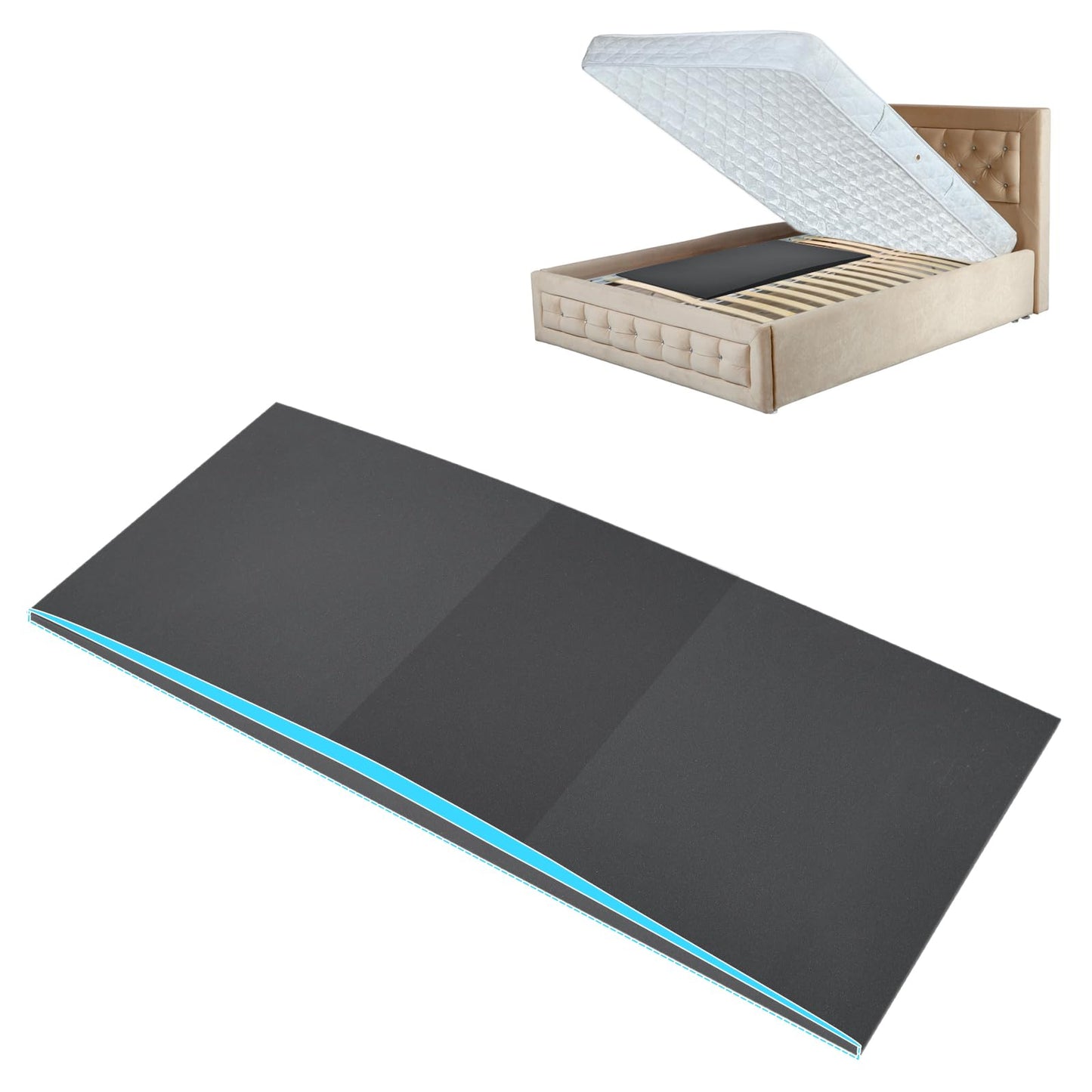 TANYOO Sagging Mattress Support Fix Sinking Beds High Density Foam Insert Pad for Sagging Bed Repair and Extends Life 60 x 25 x 2 Inches