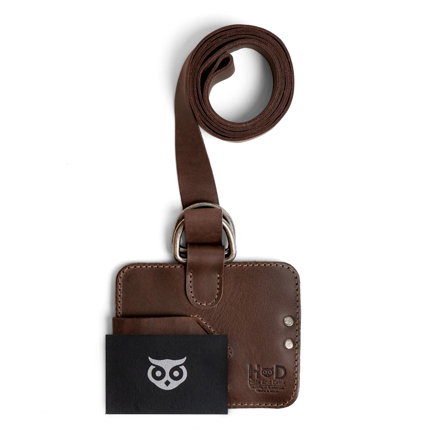 Hide & Drink, Adjustable Book Strap Carrier, Shoulder Carry Reader Essentials, Safe Rustic Holder, Full Grain Leather, Handmade Accessory, Bourbon Brown