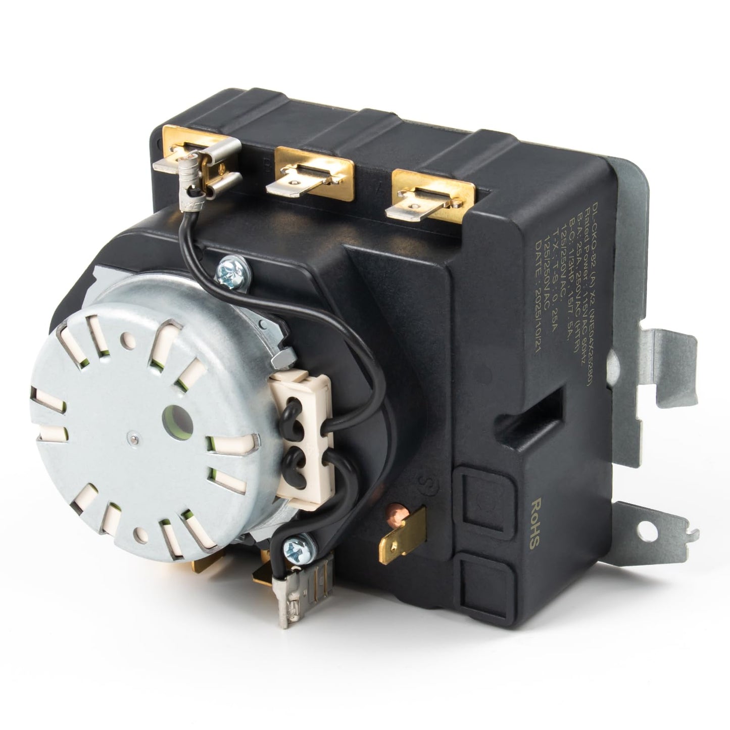 WE04X25280 Dryer Timer Replacement for GE & Hotpoint Electric/Gas Dryers, OEM Timer Switch Control Compatible with TMD1EM35, 234D2377P005, Replaces 4467035, AP6032628