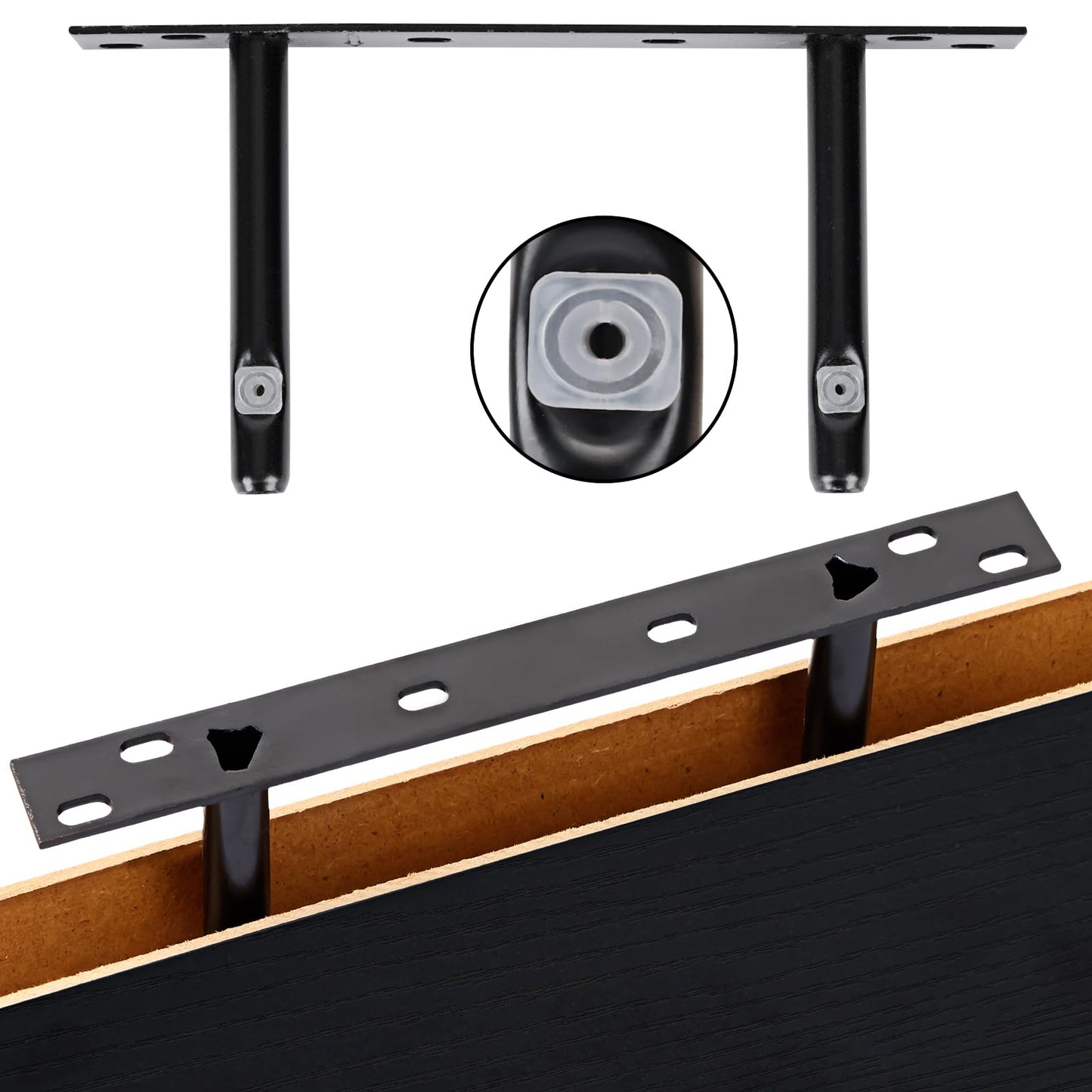 Fixwal Black Shelves, 15.8in Floating Shelves, Farmhouse Shelf Wall Decor for Bathroom, Bedroom, Living and Kitchen Set of 6