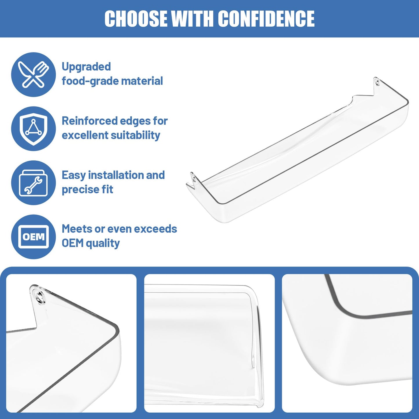 WR22X10012 WR71X38317 Refrigerator Dairy Door Compatible With Hotpoint GE Dairy Bin Cover, Refrigerator Door Dairy Replaces AP7175676 AH295579 EA295579 879748 AH295579 PS16619589