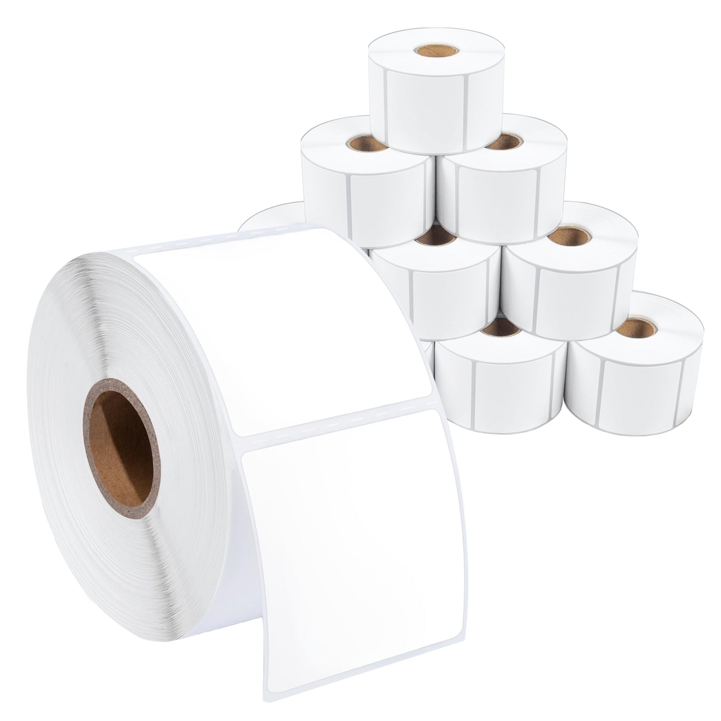 Spartan Industrial - 2" X 2" Square Direct Thermal Labels (7000 Count, 10 Rolls) - QR Code Stickers, Address Tags, Barcode Labels, Product Packaging - Compatible with Zebra and Rollo Printers