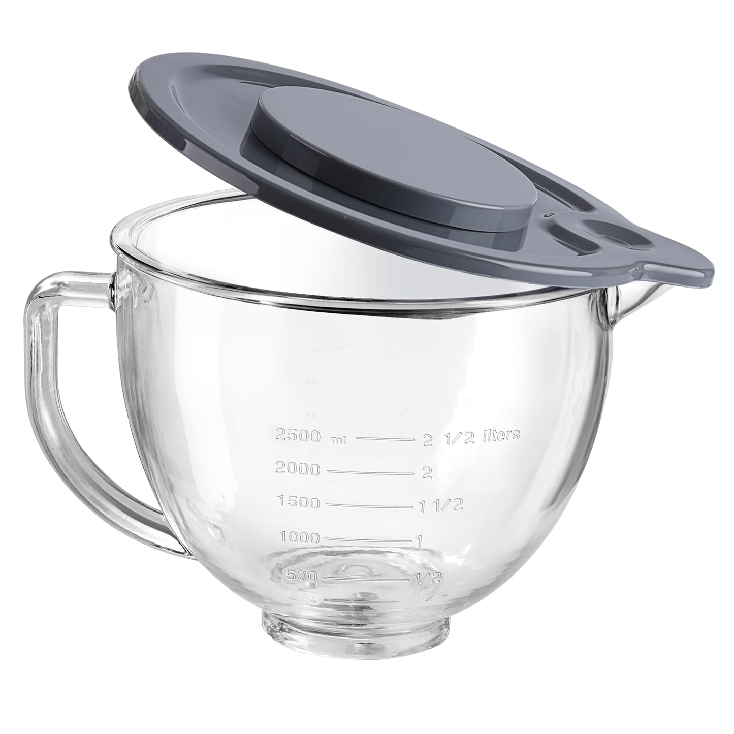 Gdrtwwh Glass Bowl for KitchenAid 4.5-5 Quart Tilt-Head Stand Mixer,Replacement with KitchenAid Artisan Mixer Glass Bowl