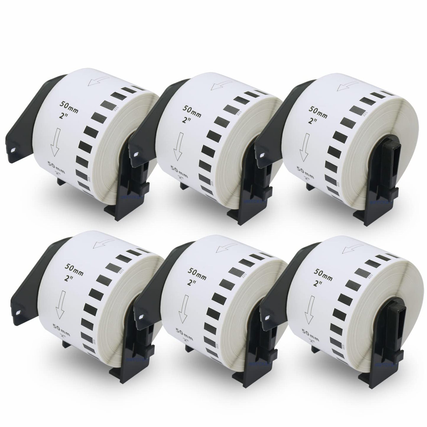 BETCKEY - Compatible Continuous Labels Replacement for Brother DK-2223 (1.9 in x 100 ft), Use with Brother QL Label Printers [6 Rolls]