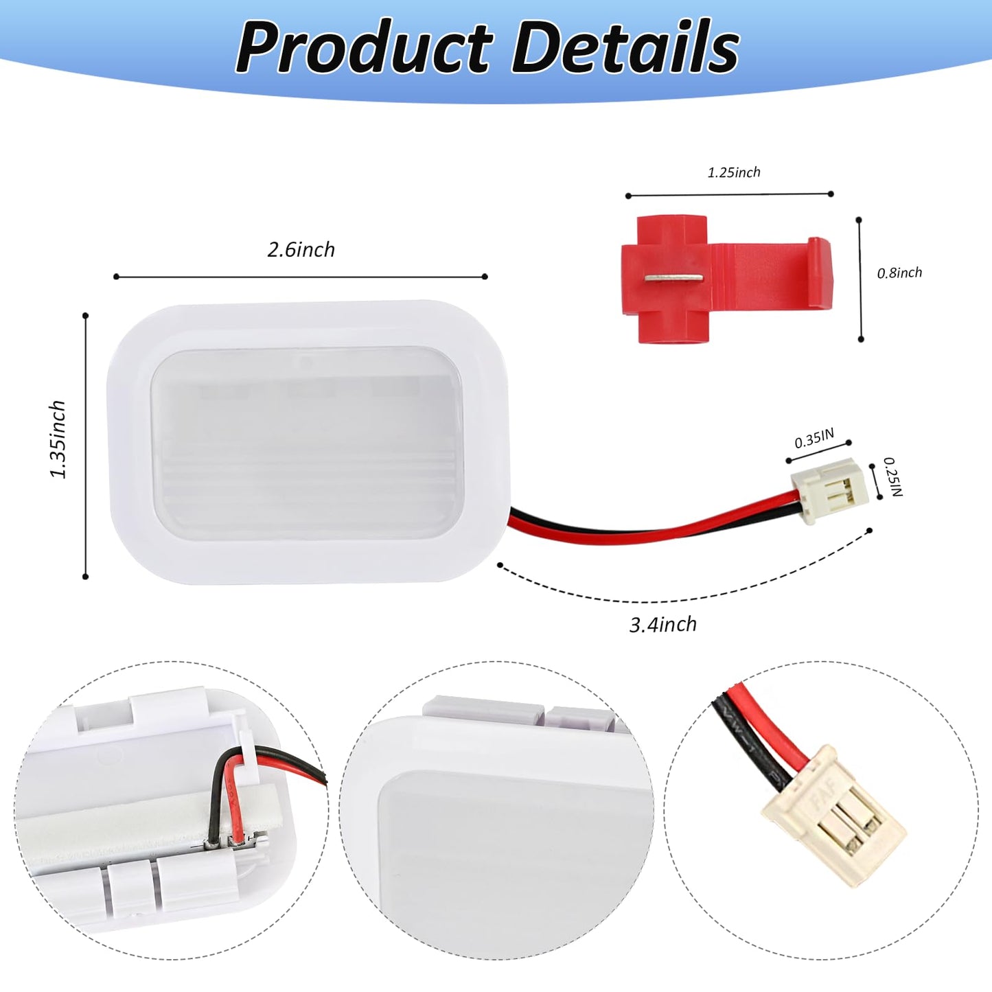 (Five sets of) W11683243 LED Module Service Fits Whirlpool Kenmore Maytag Amana Refrigerators Led Light Module Replacement W10610289 W10660728 W10695459 W10843353 W10843846