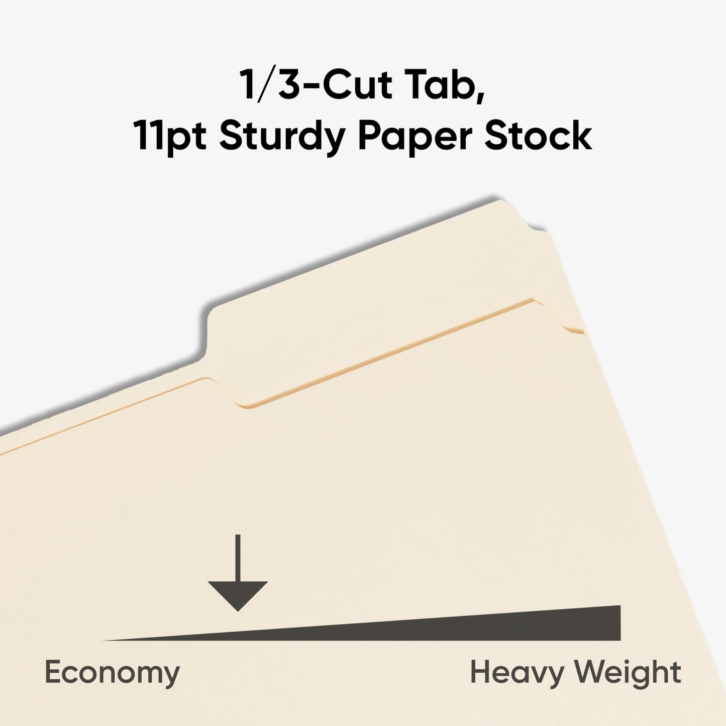 Smead File Folders Letter Sized, 1/3-Cut Tab, Assorted Positions, Letter Size Manila Folders, 100 Per Box (10381)