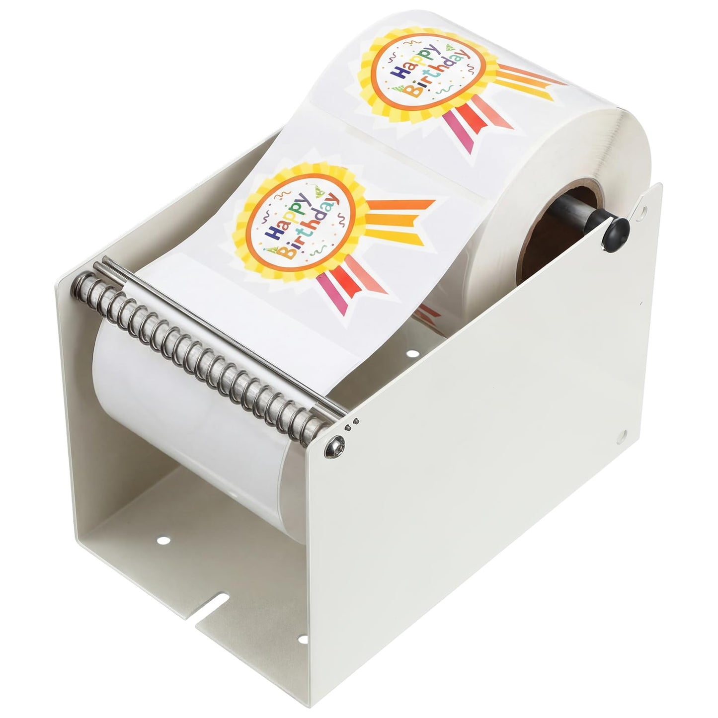 Otoolling Label Sticker Roll Dispenser Manual Label Dispenser Adjustable Metal Sticker Roll Holder for Multiple Rolls in Home Office Business Tabletop