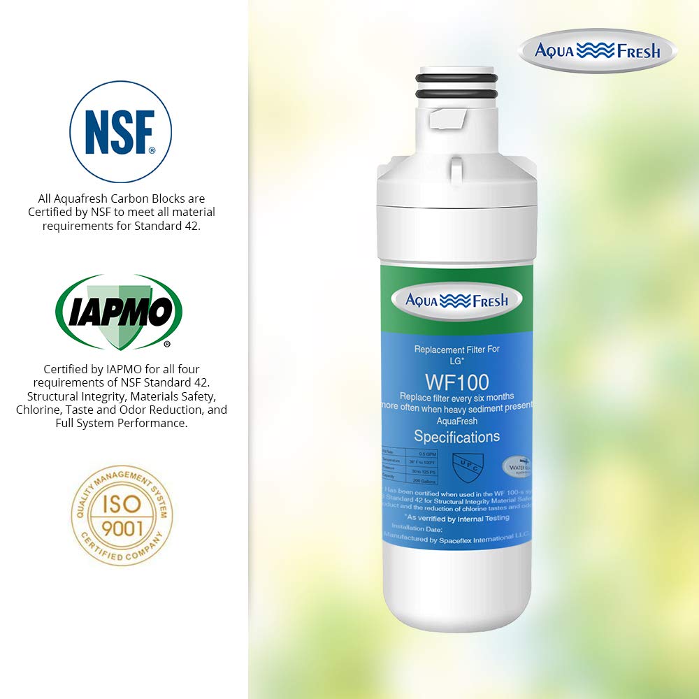 Aqua Fresh LG LT1000P Refrigerator Water Filter, Replacement for LG LT1000P, LT1000PC, LT1000PCS, ADQ74793501, ADQ74793502, 9980, LMXS28626S, LMXC23796S (2 Pack)