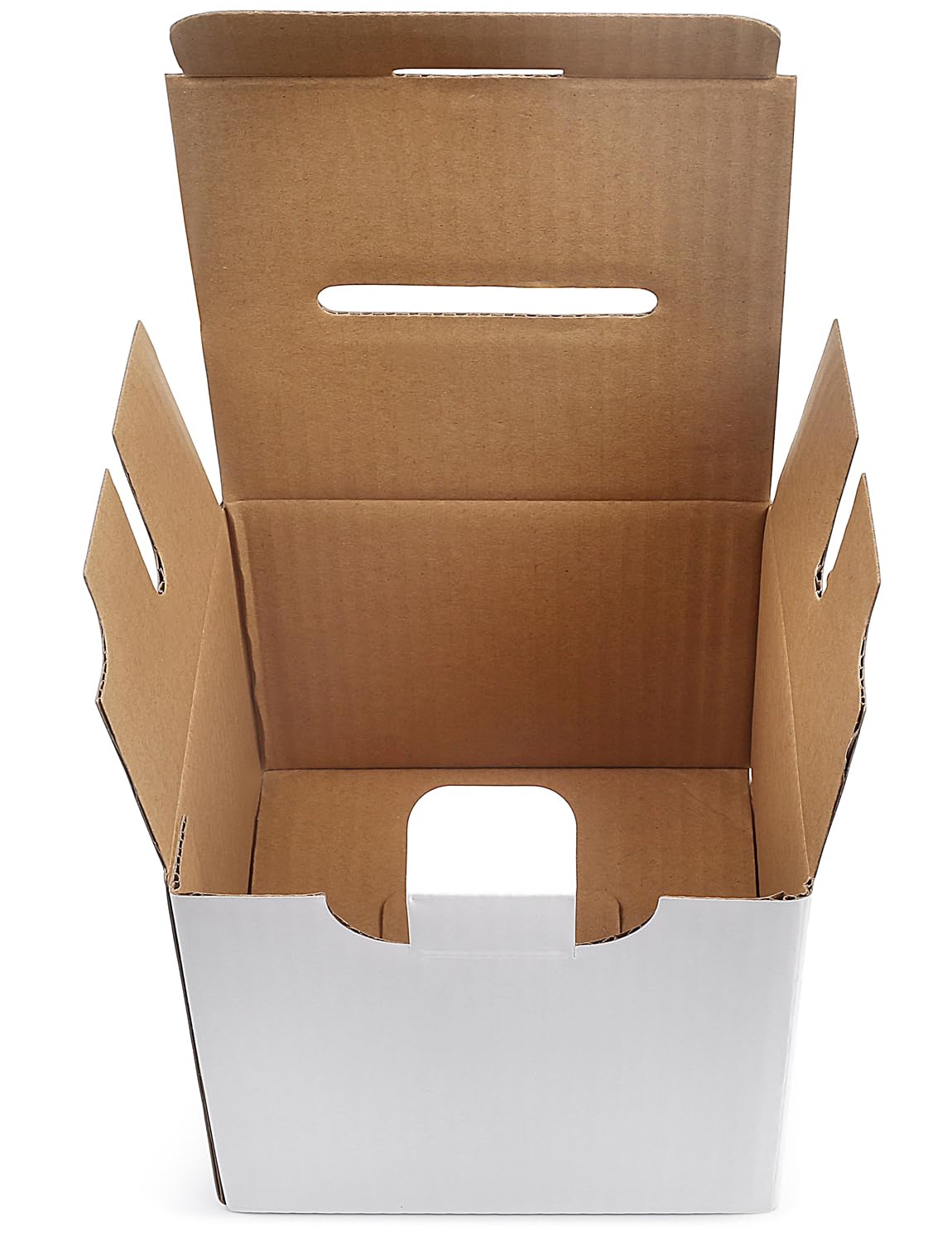 White Raffle Ticket Donation Collection Ballot Box Reusable Sturdy thick Cardboard Box with Slot comment Suggestion Box With Removable Header 6H x 6W x 6D, Display area 6H x 6W(10 pack)