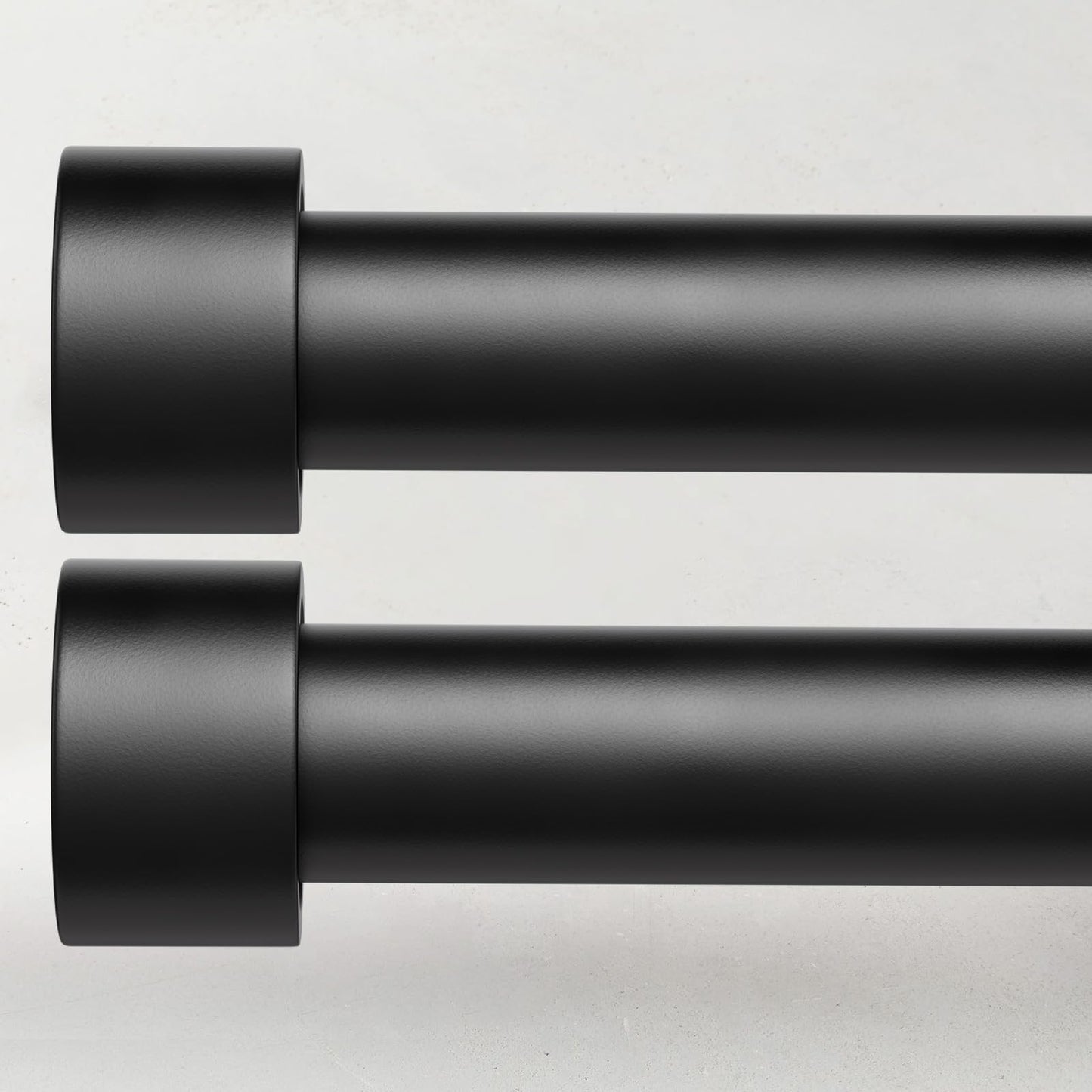 2 Pack Curtain Rods for Windows 28 to 48 Inch(2.3-4ft), 1 Inch Black Adjustable Heavy Duty Curtain Rod Set, Modern Outdoor Drapery Rods for Patio Bedroom, Size 32"- 60"