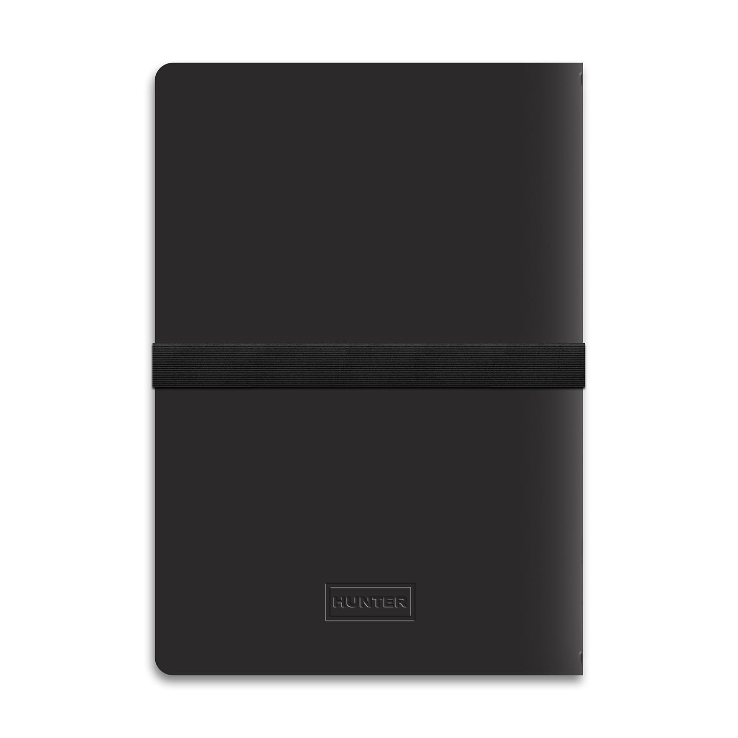 Hunter - Rambler Refillable Notebook, 8.6” X 6” Book with 3 A5 Booklets, 80 Pages Each of Lined Paper, Dot Grid, & Blank Pages for Drawing or Journaling, Elastic Band & Inside Pocket, Black