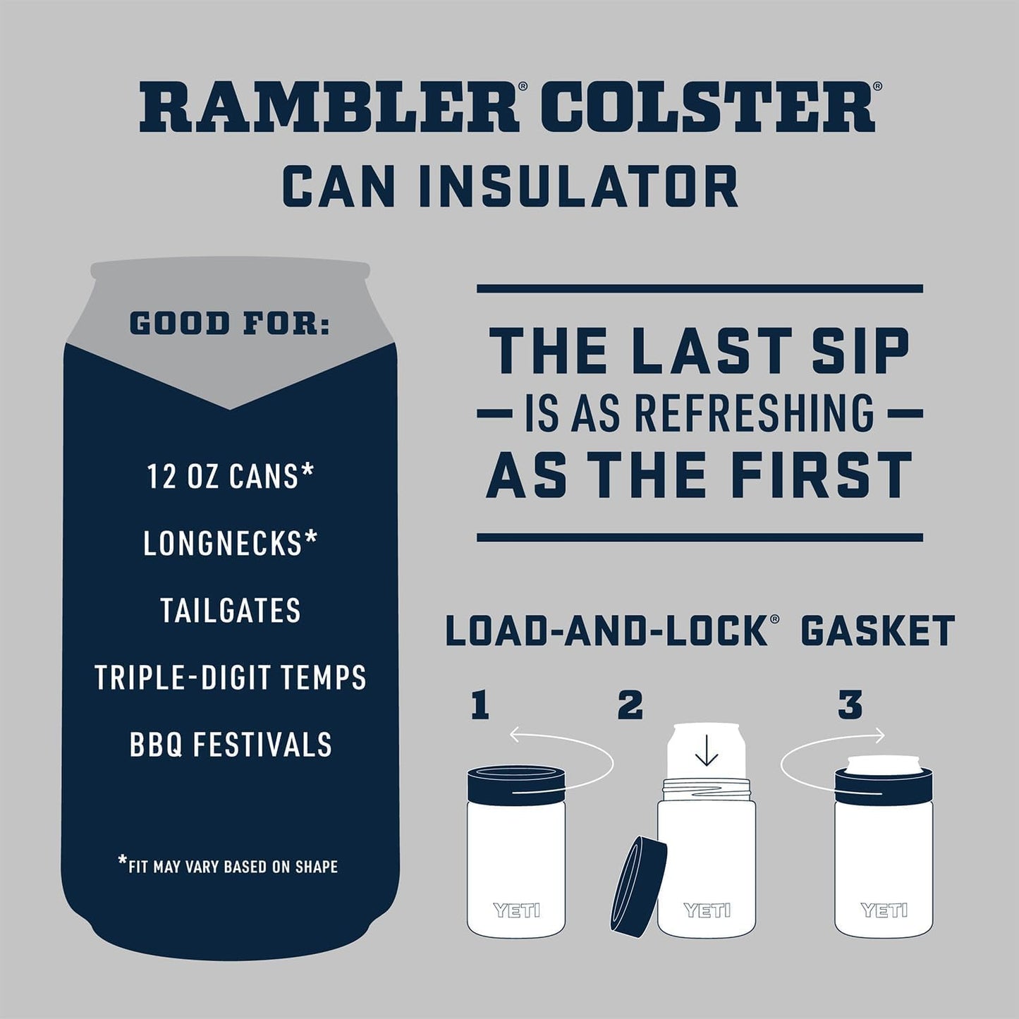 YETI Rambler 12 oz. Colster Can Insulator for Standard Size Cans, Royal Blue