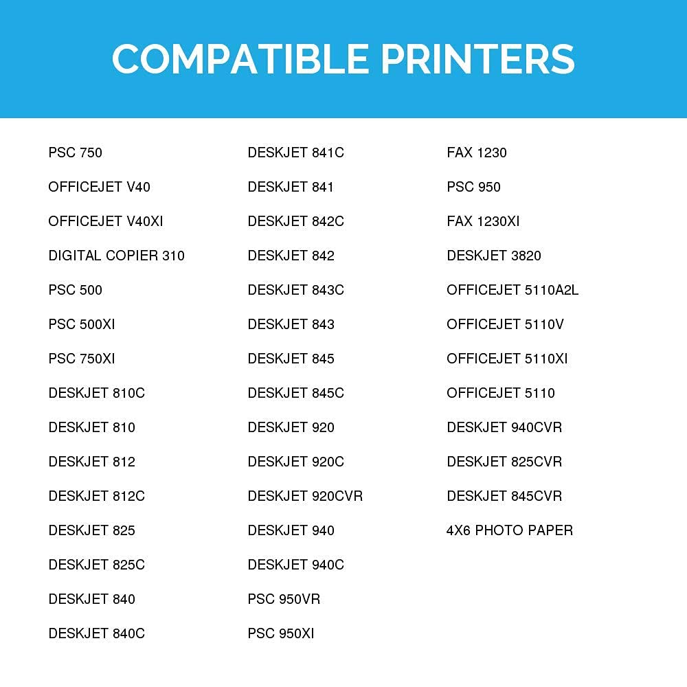 LD Products Remanufactured Ink Cartridge Replacement for HP 15 C6615DN (Black, 2-Pack) Compatible w HP Copier 310 Printers 810 812 812C 840 841C 842C 843 845 845C 920 920C 940 940C 940Cvr and More