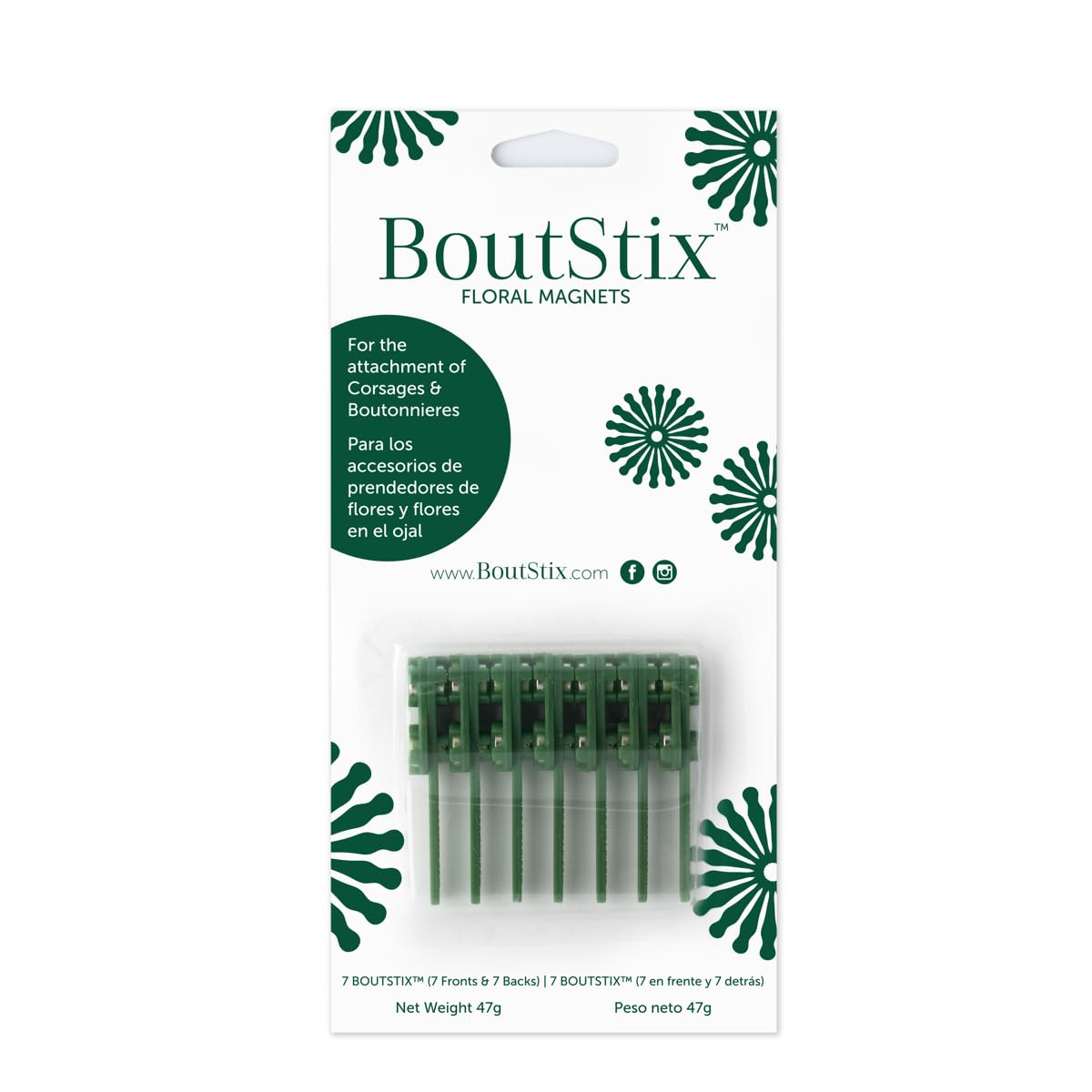 BoutStix Premium Floral Magnets for Boutonnieres and Corsages