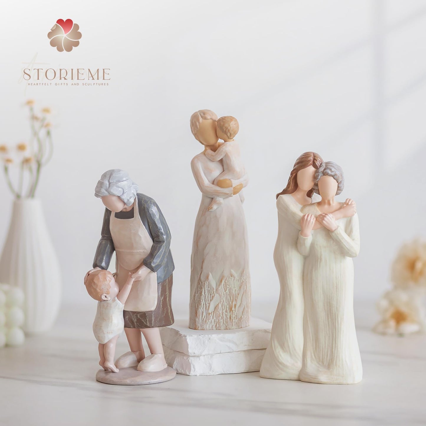 Storieme First Time Grandma Gifts: New Grandmother Gift for Birthday Christmas Mothers Day from Grandkids Grandmas Figurines Statue