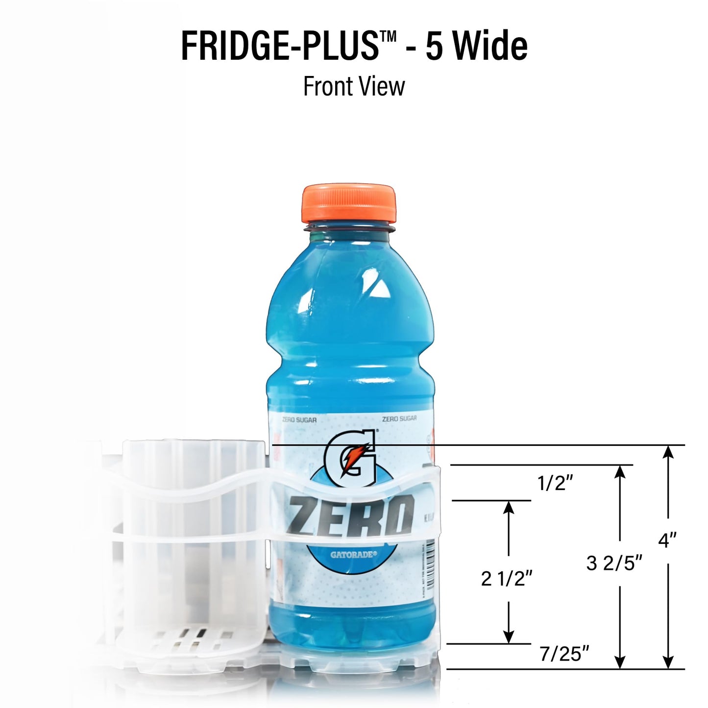 Display Technologies, Fridge-Plus Drink Organizer for Refrigerator Storage - Soda Can Dispenser and Soda Can Organizer Rack for Bar Fridge (Pack of 1)
