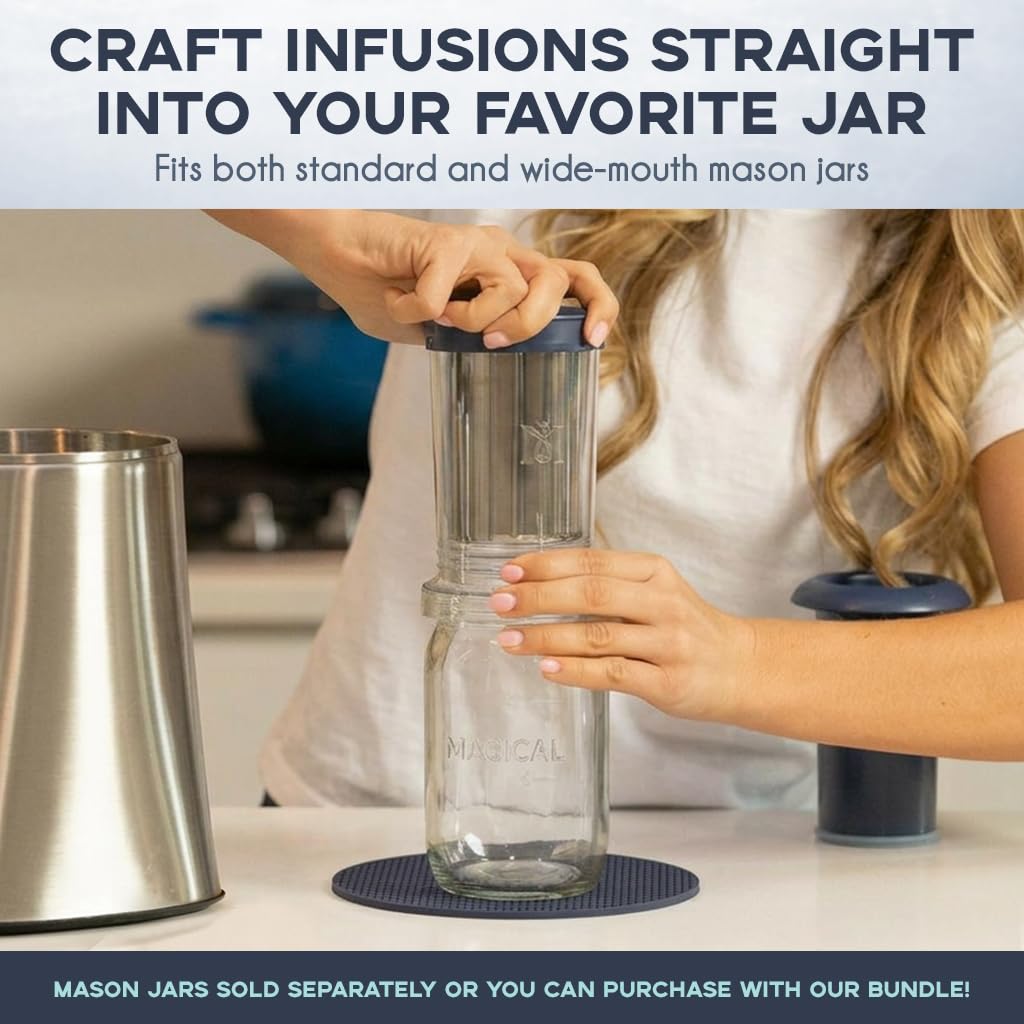 Magical Butter Filter Press – BPA-Free Reusable Straining System with Plunger & Cleaning Brush – Mess-Free Infused Oil & Butter Strainer